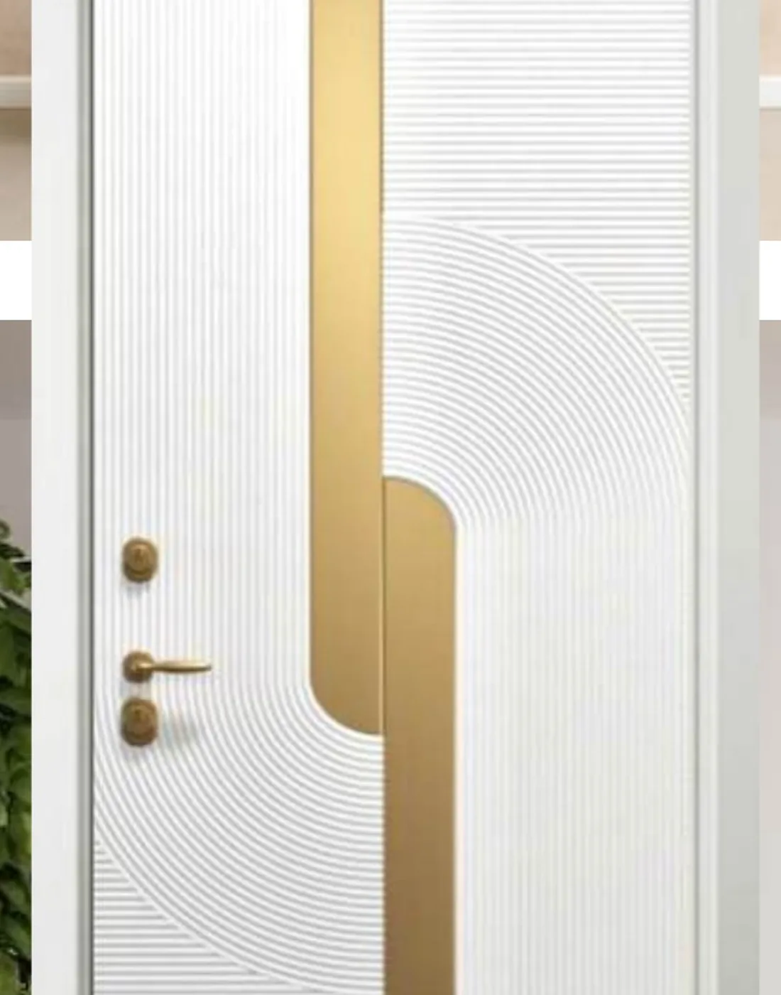 Close detail of a CAZZ fibre door leaf and its gelcoat finish