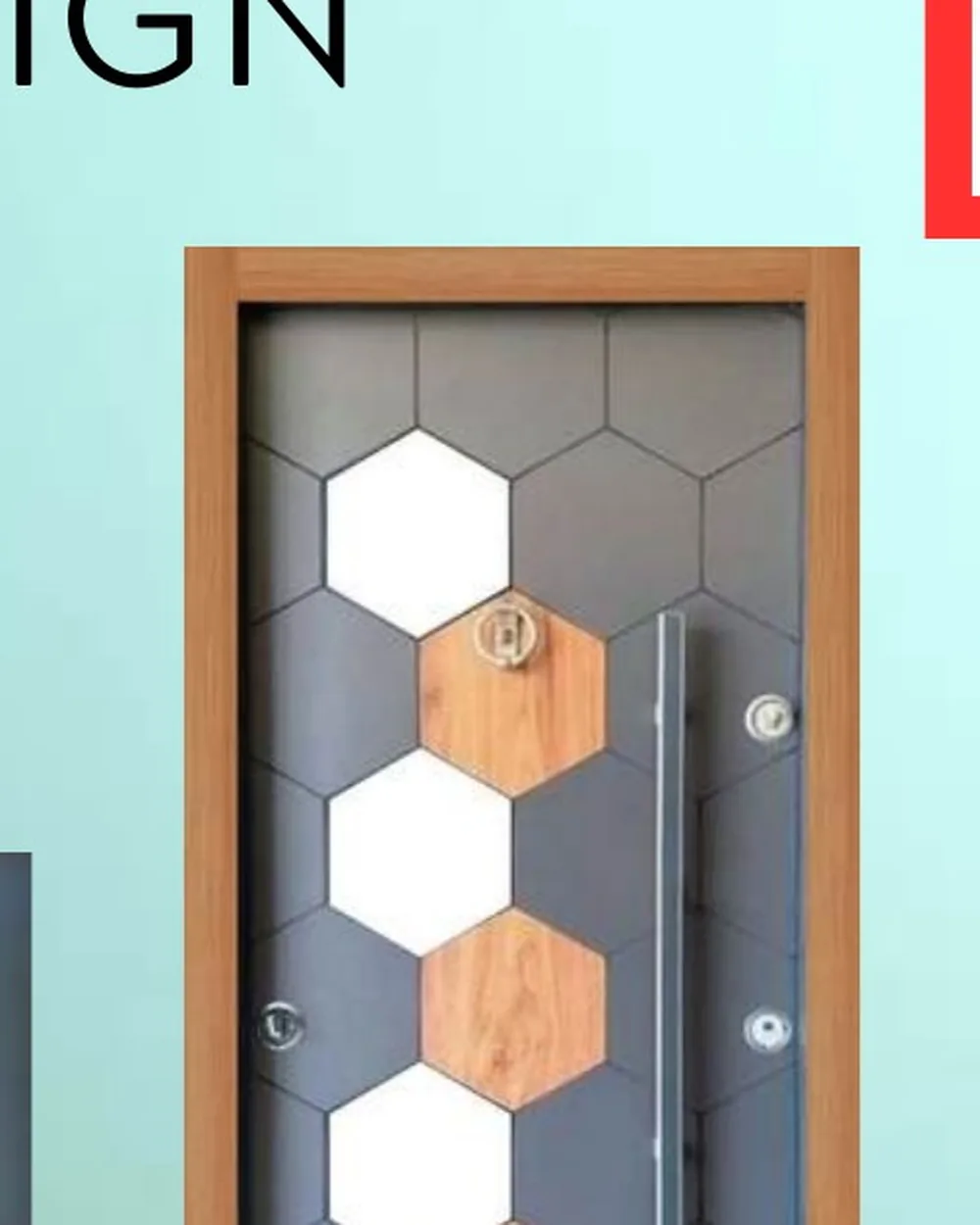 CAZZ Z7A luxury FRP door with a hexagon mosaic face